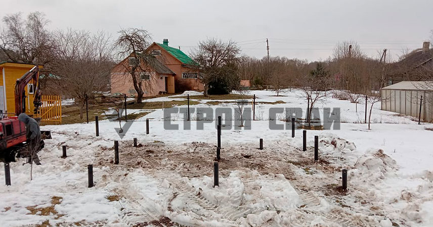 Установка винтовых свай 89*2500 мм в Каменногорске