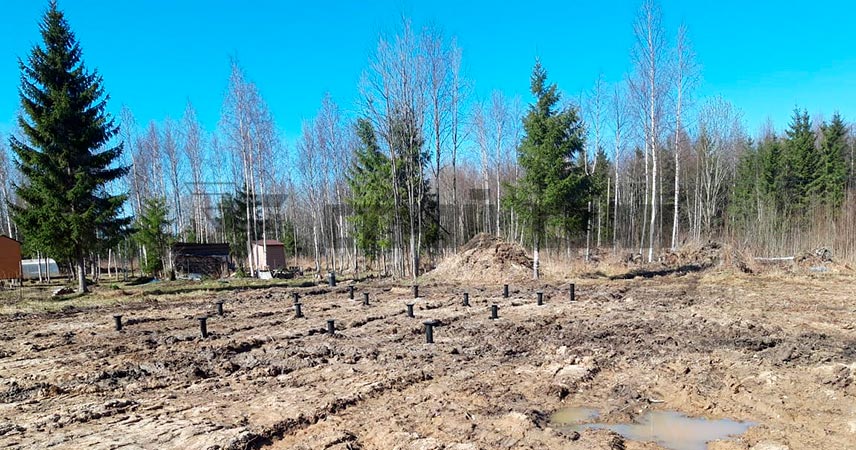 Закрутка винтовых свай 108*2500 мм под дом в городе Кириши
