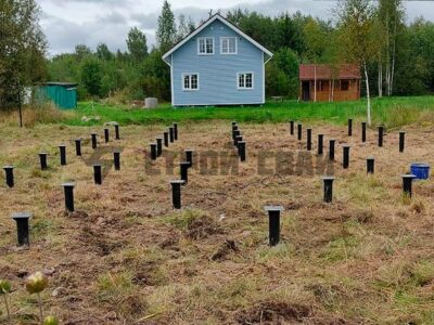 Свайно-винтовой фундамент 10 на 12 метров