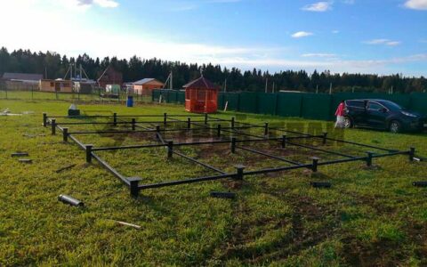 Свайно-винтовой фундамент 12х12 метров