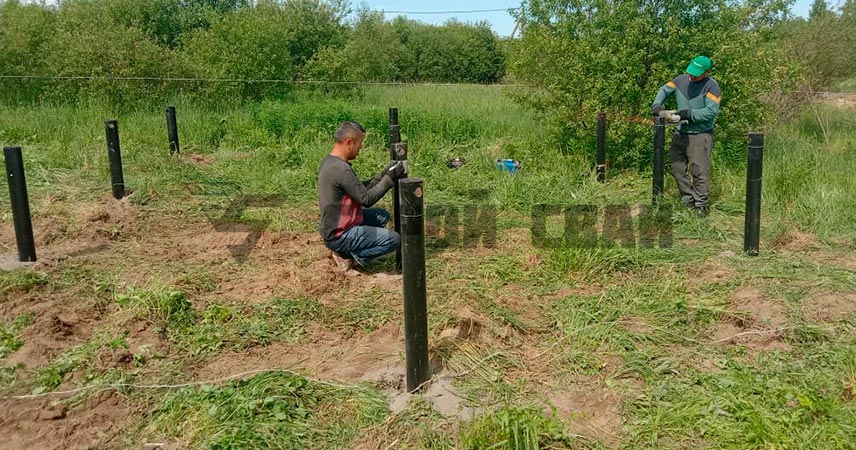 Установка винтовых сваи под дом в поселке Грузино Парк