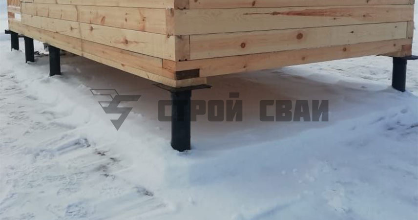 Свайно-винтовой фундамент в СНТ Гарболово