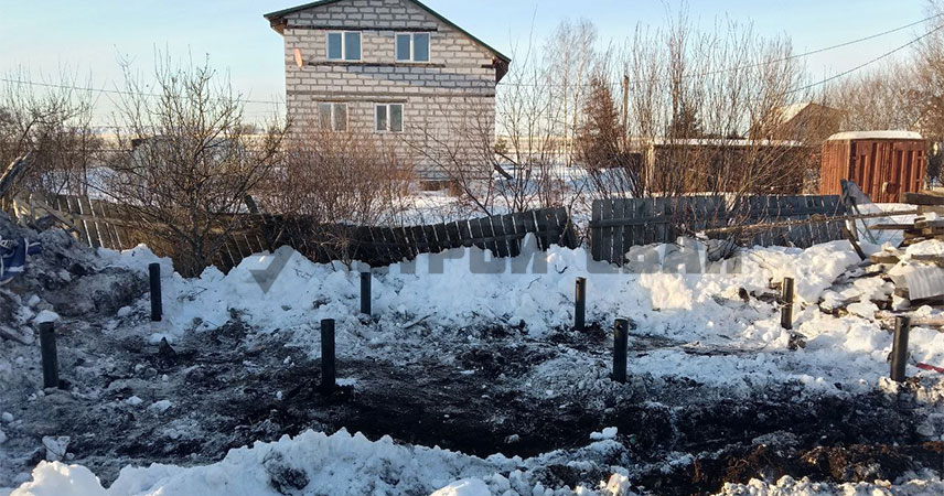 Свайно-винтовой фундамент в городе Гатчина