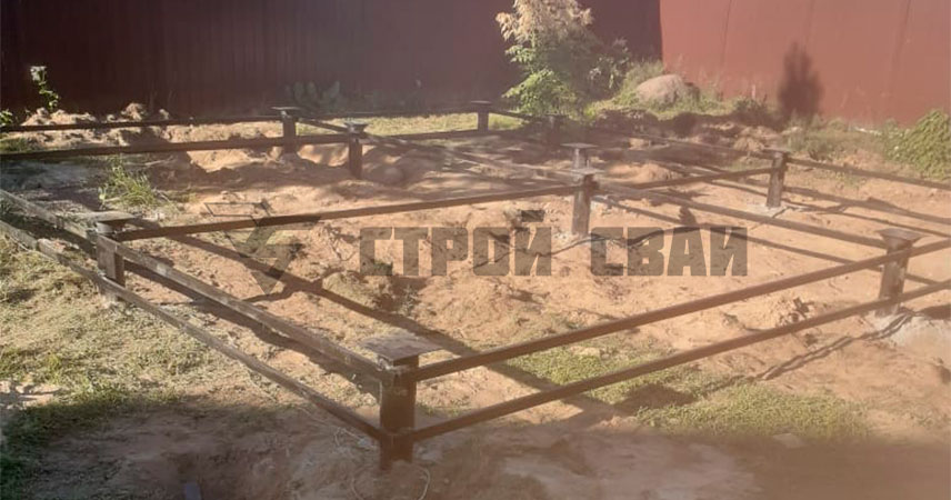 Свайно-винтовой фундамент в СНТ Полиграфист