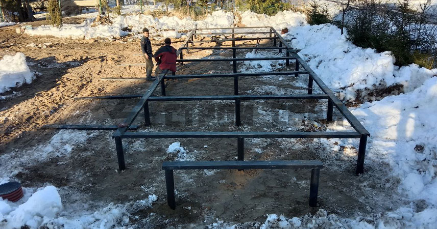 Свайно-винтовой фундамент в СНТ Петрокрепость