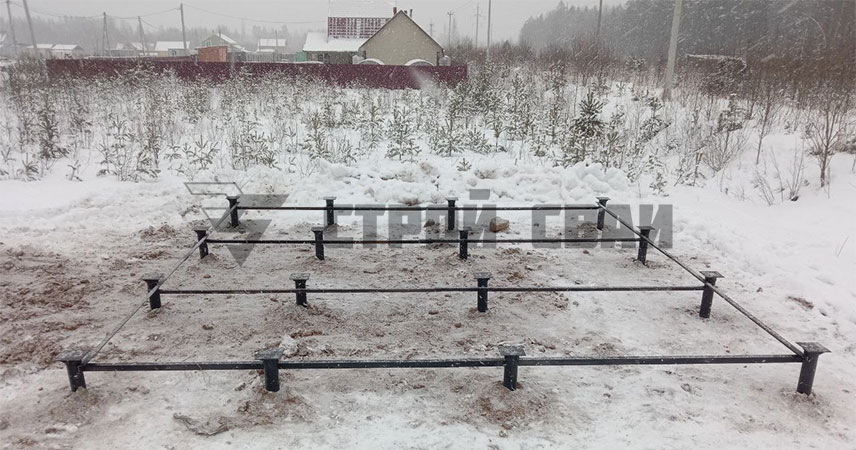 Свайно-винтовой фундамент в городе Сосновый Бор