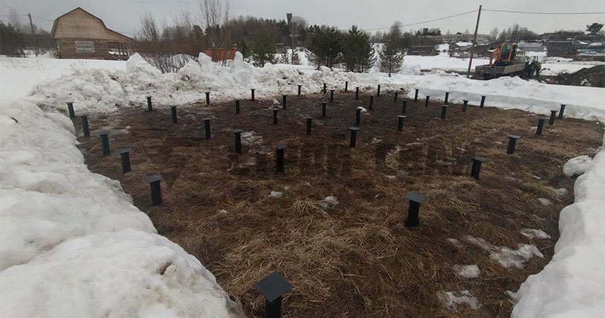 Свайно-винтовой фундамент в городе Светогорск