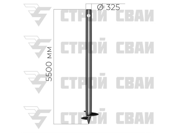 свая винтовая 325х5500 8 мм