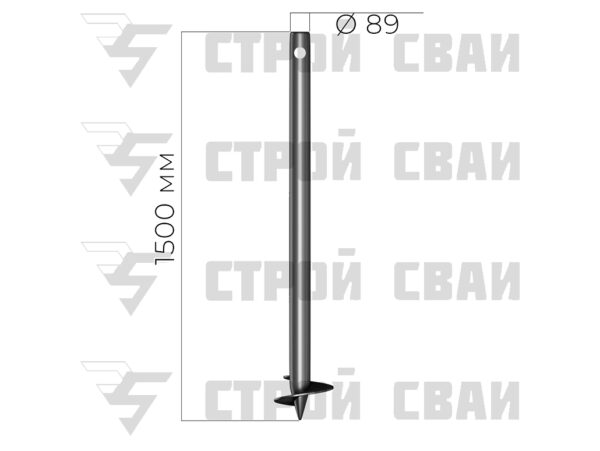 свая винтовая 89х1500 3 мм