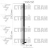 свая комбинированная 108х1500 3,5/100х100х2500 4 мм