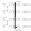 свая комбинированная 76х1500 3,5/60х60х2000 2 мм