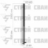 свая комбинированная 89х1500 3,5/60х60х2000 2 мм