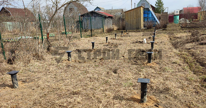 Свайно-винтовой фундамент в городе Волхов