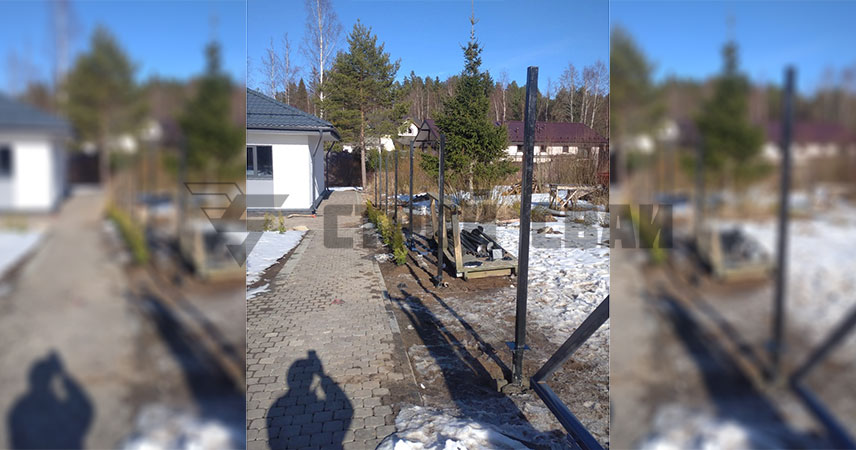 Свайно-винтовой фундамент в деревне Борисово