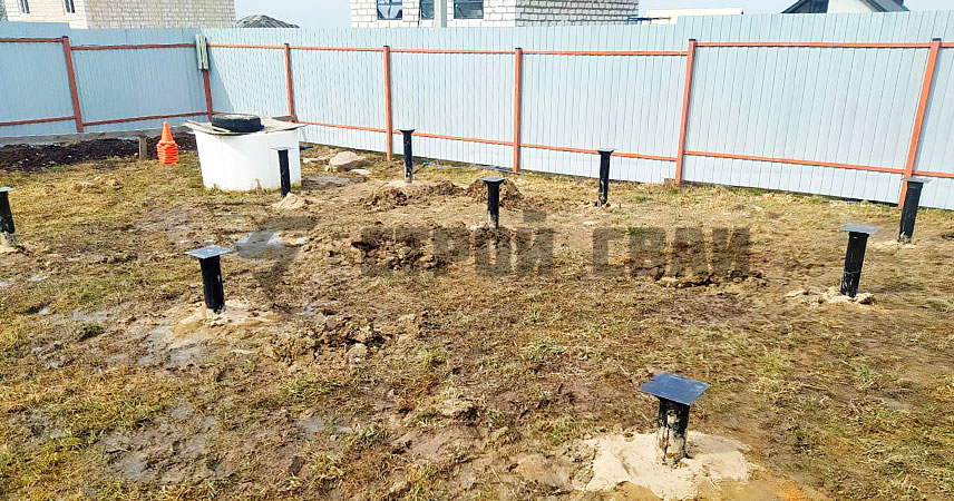 Свайно-винтовой фундамент в городе Красное село