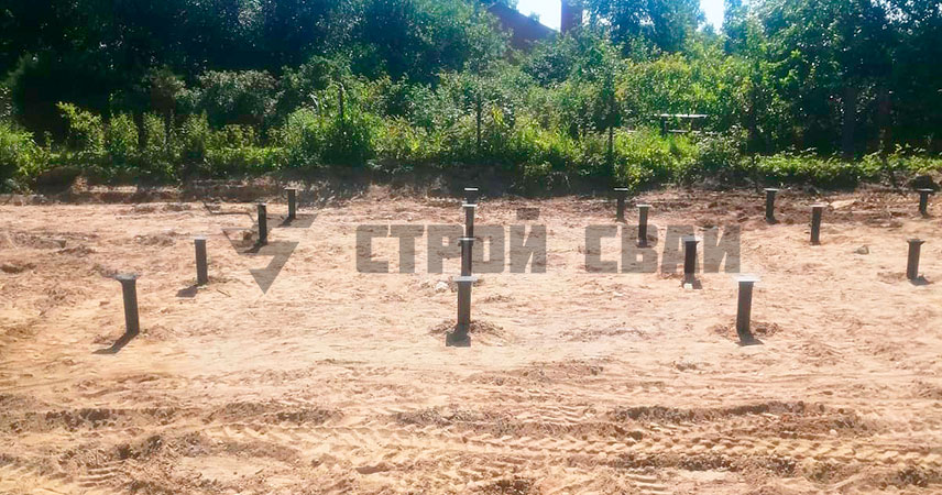 Свайно-винтовой фундамент в поселке Усть-Ижора