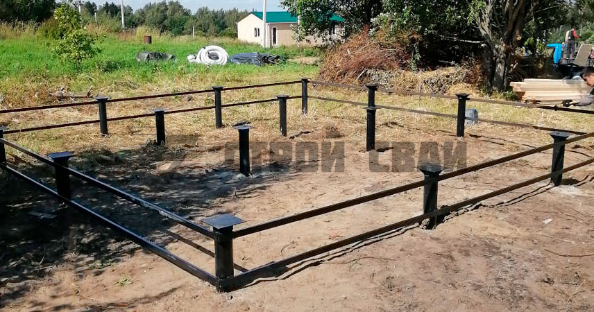 Свайно-винтовой фундамент в КП Усадьба в Ириновке