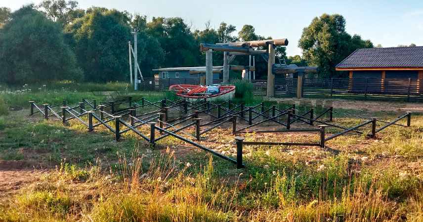 Свайно-винтовой фундамент в деревне Юрьево