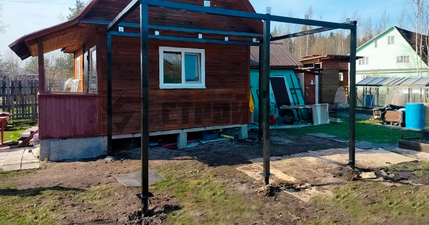 Свайно-винтовой фундамент в СНТ Алюмино