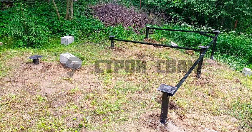 Свайно-винтовой фундамент в СНТ Воейково