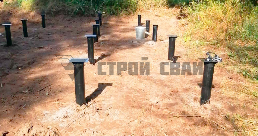 Свайно-винтовой фундамент в городе Кингисепп