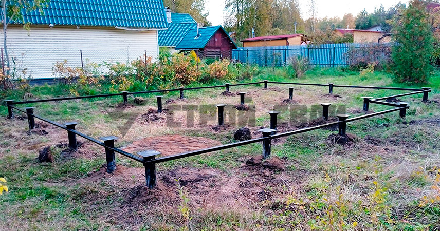 Свайно-винтовой фундамент в СНТ Орбита