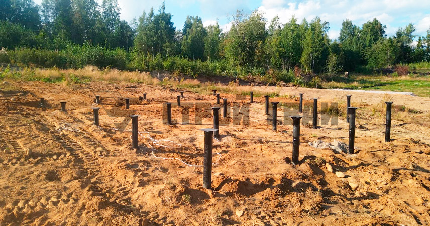 Свайно-винтовой фундамент в СНТ У Лукоморья