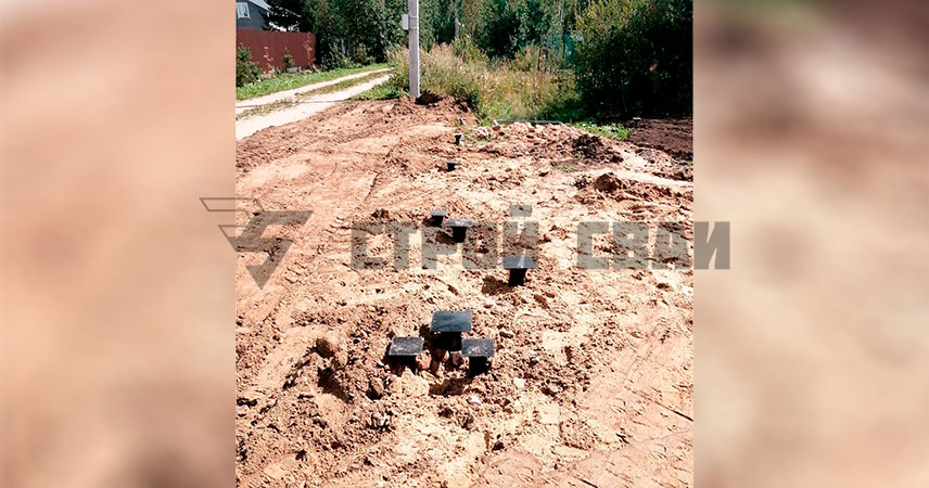 Свайно-винтовой фундамент в СНТ Здоровье