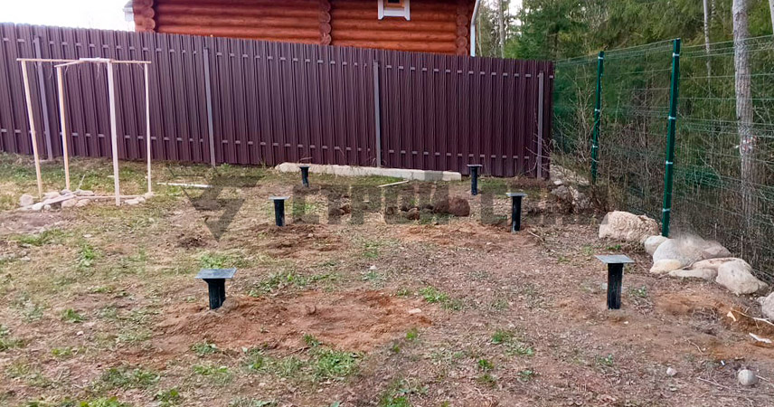 Свайно-винтовой фундамент в КП Огоньково