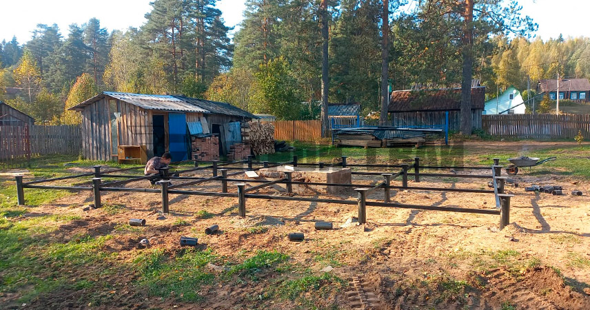 Свайно-винтовой фундамент в посёлке Капшинский