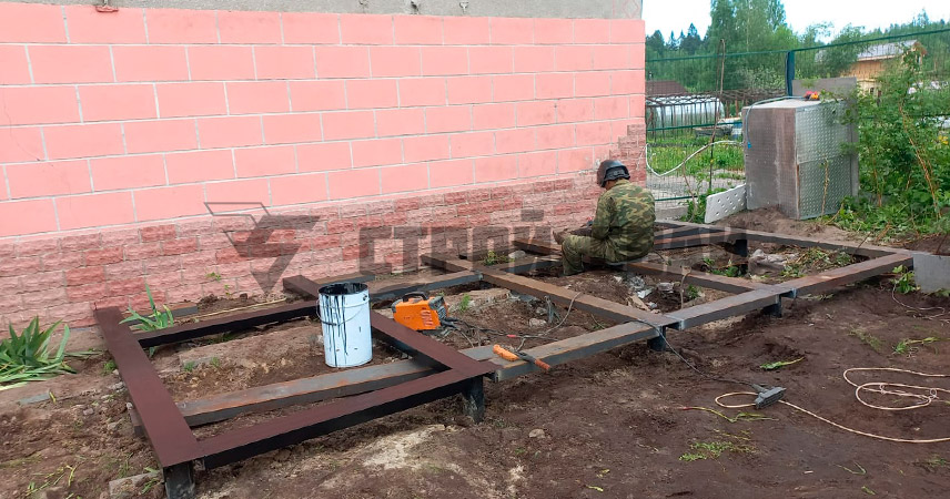 Свайно-винтовой фундамент в городе Приозерск