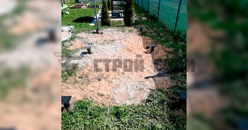 Свайно-винтовой фундамент в СНТ Солнечное