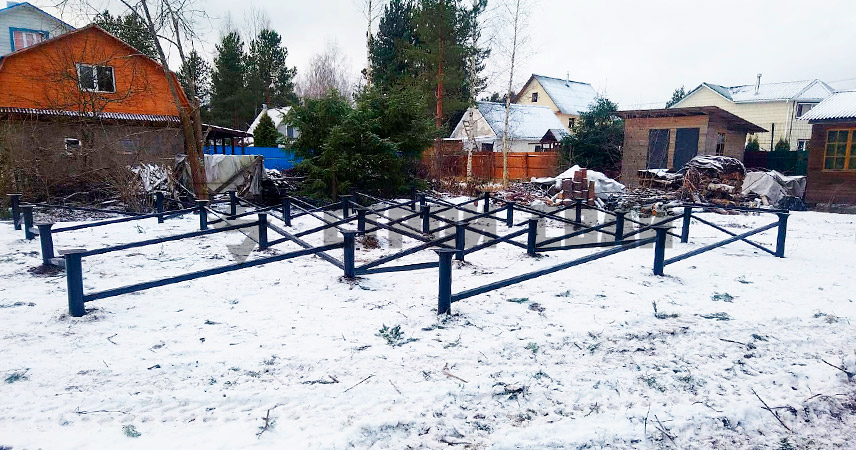 Свайно-винтовой фундамент в СНТ Ручей