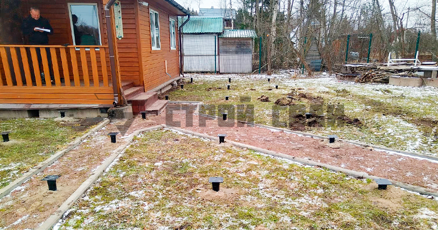 Свайно-винтовой фундамент в КП Градостроитель