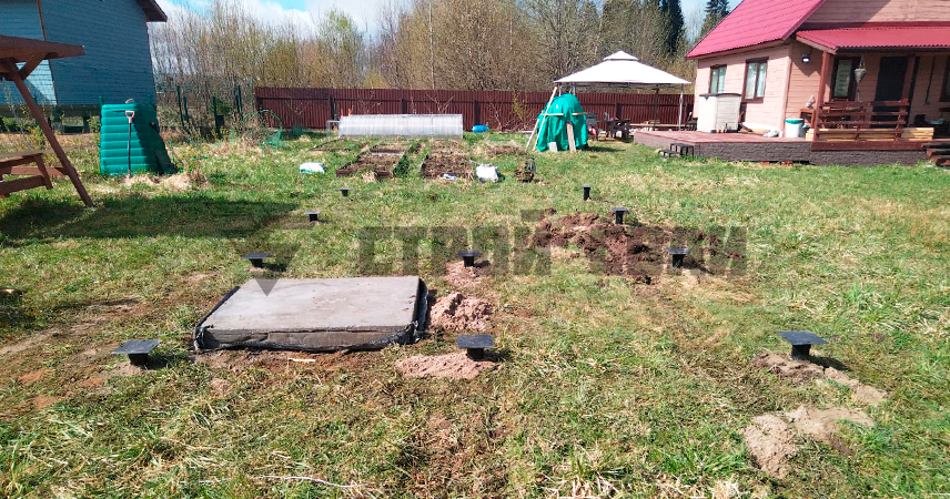Свайно-винтовой фундамент в КП Лебяжья Горка