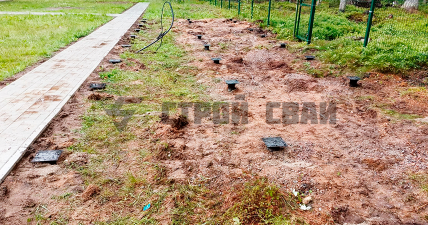 Свайно-винтовой фундамент в посёлке Свирьстрой