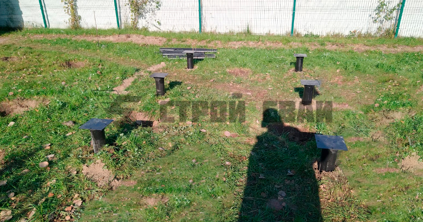 Свайно-винтовой фундамент в КП Земляничные поляны