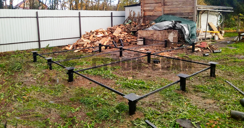Свайно-винтовой фундамент в СНТ Городское